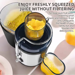 Extracteur de jus multifonction à séparation de la pulpe, grande <span class=keywords><strong>goulotte</strong></span> d'alimentation de 64 mm, sans découpe, deux vitesses, puissance 500W, conception détachable, nettoyage facile, cuisine - Product Image 4