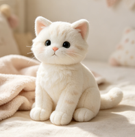 Usine de fabrication de jouets en peluche pour chats sur mesure OEM ODM |   Peluche chaton en tissu doux, personnalisable avec logo, pour cadeau enfant