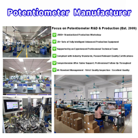 Potentiomètre rotatif 16 mm sur carte en fibre de verre B1K B5K B10K B50K B100K B1M, résistance linéaire pour contrôle audio et industriel