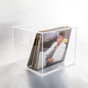Support de bureau de stockage de <span class=keywords><strong>CD</strong></span> en acrylique transparent rectangulaire personnalisé support de DVD en plexiglas pour magasin de détail - Product Image 2