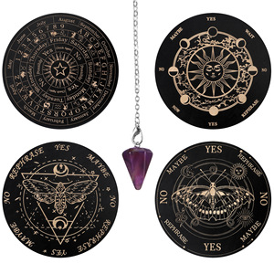 Star Witch Wooden Dowsing Divination Pendulum Board With Crystal Dowsing <strong>Wicca</strong> <strong>Altar</strong> Supplies Kit - Product Image 4
