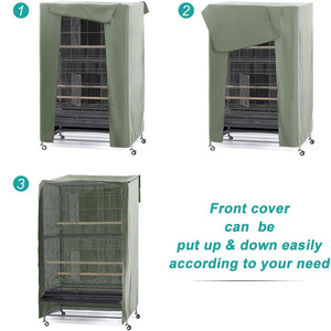 ผ้าคลุมกรงนกแบบสากล OEM ป้องกันแสง ระบายอากาศได้ดี ทนทาน ใช้ซ้ำได้ ผลิตจากโพลีเอสเตอร์ ดีไซน์ทันสมัย รูปทรงสี่เหลี่ยม ใช้ได้ทุกฤดู สำหรับนกทุกชนิด - Product Image 5