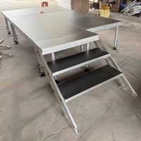 Scène en aluminium de 4 pieds sur 8 pieds, installation rapide, plateforme de scène en aluminium idéale pour les concerts, les mariages, les expositions, les stands de DJ et les événements.