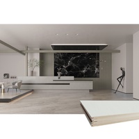 Panneaux muraux en WPC imitation bois, aspect béton ondulé décoratif
