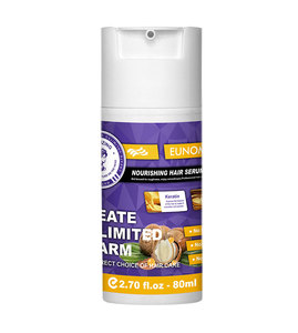 Sérum capillaire Eunomia <span class=keywords><strong>80</strong></span> <span class=keywords><strong>ml</strong></span> à la kératine et au beurre de karité pour cheveux crépus, bouclés, ondulés et nourrissants – Prix usine de gros OEM/ODM - Product Image 1