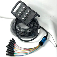 OEM usine professionnelle 4/6/8 canaux multiconducteurs xlr mâle à xlr femelle câble audio serpent avec boîtier de scène