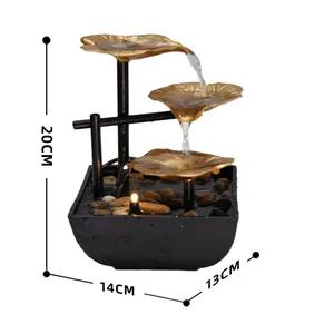 홈 장식 탁상 분수 3 계층 휴식 사무실 젠 분수 데스크탑 실내 분수