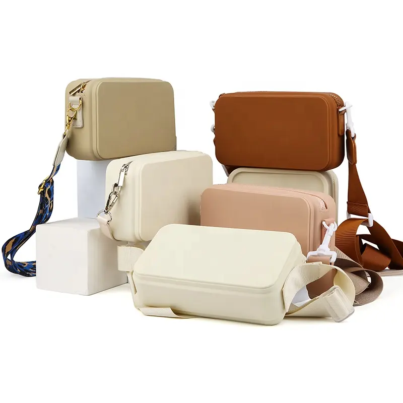 De Beste Aangepaste Vrouwen Siliconen Schoudertas Siliconen Crossbody Tas Dames Siliconen Reis Make-Up Tas