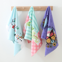 Custom Cotton Towel Ultra Absorbent Soft Reusable Hand Towels for Home Bathroom Kitchen Cleaning Cloth