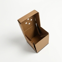 Boîtes d'emballage alimentaire en carton ondulé kraft recyclé perforé rigide pliable avec logo personnalisé en gros