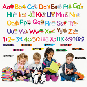 <span class=keywords><strong>Adesivi</strong></span> Murali Educativi <span class=keywords><strong>per</strong></span> Bambini <span class=keywords><strong>con</strong></span> Alfabeto, Numeri e Animali, Decorazione <span class=keywords><strong>per</strong></span> Aula, Asilo e Camera da Letto - Product Image 4