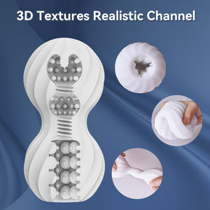 ألعاب جنسية جديدة حبات شرجية كوب هواء ساخن تدريب يدوي للرجال 9 تردد 2 في 1 جهاز استمناء سيليكون - Product Image 3