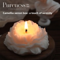 Öko-Kamelie Sojawachs Duftkerze in Blumenform Geschenkbox Aromatherapie Halbhandgefertigt Geburtstag Begleitende Zeremonie 20-40 Stunden Brenndauer