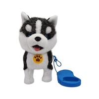 Jouet pour chien USB, grande taille, langue mobile, son de gueulade, interactif, pour jeunes, en peluche courte en polyester lesté