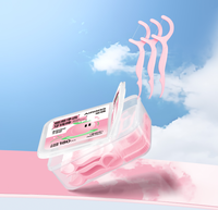 AIRKISS 180 pièces, cure-dents en nylon plastique à saveur pêche pour usage familial, pour le nettoyage des dents
