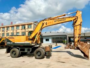 Excavatrice sur chenilles HYUNDAI 210W-9T d'occasion, en excellent état, sans fuites, vitesse de déplacement élevée 35 km/h, moteur diesel, pompe – VENTE CHAUDE - Product Image 3