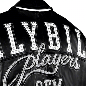 Veste en cuir d'agneau de haute qualité, fabrication artisanale, applique en strass, broderie tendance, streetwear pour hommes, vêtements de mode avant-gardistes - Product Image 5