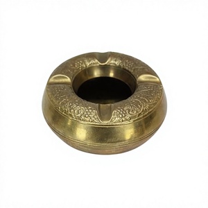 Cendrier antique en laiton pour accessoires de table, porte-cendres, bol à tabac à prix raisonnables - Product Image 1