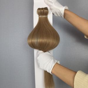 Extensiones de Cabello Jasminebeauty Marrón con Doble Trama, Extensiones de Cabello Europeas Genius Weft con Clip, Remy 100% Cabello Humano, Tramas Finas - Product Image 1