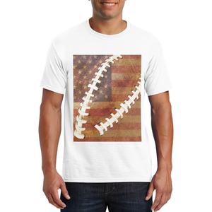 卸売格安アメリカンフットボールジャージーラグビージャージー男性女性青年2Dフロントパネルカスタマイズ純綿白Tシャツ - Product Image 3