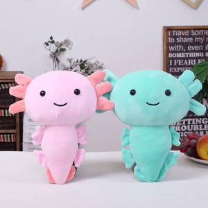 Vente directe usine transfrontalière pour peluche Axolotl, poupée dinosaure hexagonale Axioatl, rembourrage en coton PP, 11-30cm en stock - Product Image 4