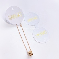 Carte de présentation de bijoux personnalisée de luxe, avec estampage à chaud argenté, carte d'emballage pour boucles d'oreilles, carte d'insertion pour bijoux en papier recyclé