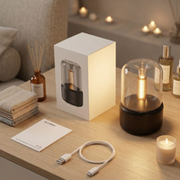 Humidificateur d'air à flamme de bougie simulée, diffuseur d'huiles essentielles USB pour aromathérapie, parfum d'ambiance pour la maison, ultrasonique