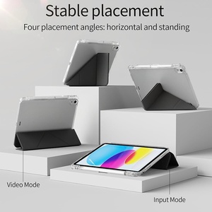 <span class=keywords><strong>Funda</strong></span> Multiángulo en Forma de Y para <span class=keywords><strong>iPad</strong></span> <span class=keywords><strong>Mini</strong></span> 6 / 7.ª Generación de 8.3 Pulgadas con Parte Trasera Transparente y Soporte Integrado para Lápiz - Product Image 3