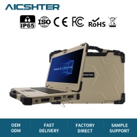 15,6 inch Intel robuuste laptop IP65 schokbestendig woestijngeel Engels voor voertuigmontage olie- en gasinspectie aangepaste logo Wi-Fi 6
