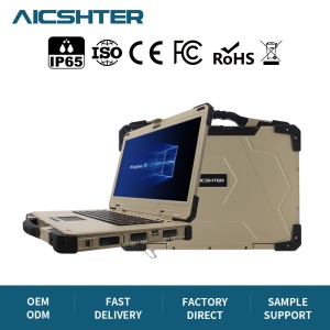 15.6 Inch Intel Rugged <strong>Laptop</strong> IP65 Shockproof Desert Yellow English for Vehicle Mounted Oil Gas Inspection Custom Logo Wi-Fi 6 - Product Image 1