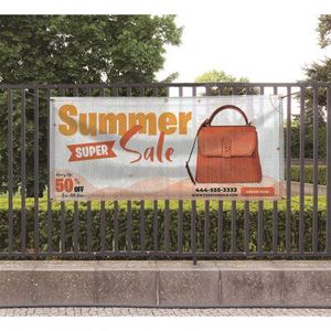 Bannières publicitaires personnalisées pour événements sportifs en plein air, impression numérique, impression sur tissu en maille polyester personnalisé pour clôture - Product Image 2
