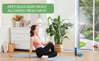 Moustiquaire magnétique de porte en polyester pour fabricants en gros, anti-insectes, moderne, mains libres, pour fenêtres et portes