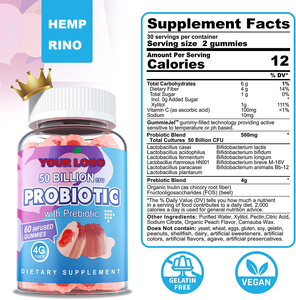 OEM Etiqueta Privada mujeres sin azúcar prebióticos probióticos apoyo <span class=keywords><strong>estreñimiento</strong></span> gomitas probióticas para la salud digestiva - Product Image 5
