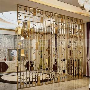 EX067 Customized Laser Cut Metal <b>Screen</b> Room Divider <b>Screen</b> Stainless Steel Partition <b>Wall</b> Partition <b>Screen</b> Panel Modern Design - Product Image 6
