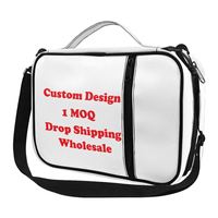 Sac d'église de bibliothèque de protection personnalisé avec sublimation en cuir polyester à fermeture éclair Sac biblique à la demande avec impression