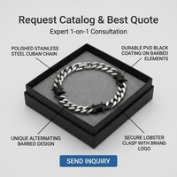 Bracelet chaîne cubaine en acier inoxydable plaqué or pour homme avec fermoir en zircon pour soirée