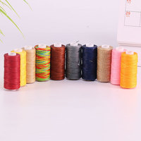 Usine de Guangzhou 50m fil de cire plat fil de cire 0.8mm polyester fil à coudre pour sac en cuir