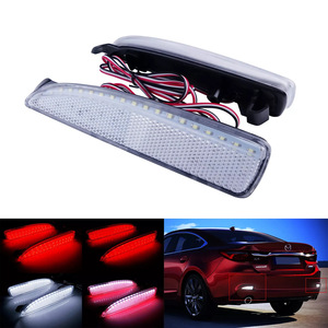 ไฟท้าย LED สำหรับรถยนต์มาสด้า 3 5 6 สีแดงขาว ไฟเบรก DRL ชุดไฟท้ายกันชนหลัง 12V รุ่น LY031 - Product Image 1