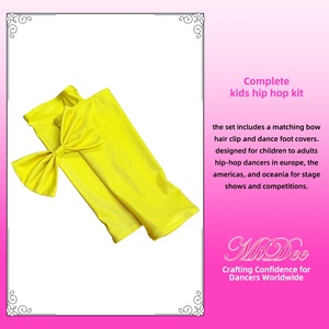 Traje de Baile Hip Hop Colorido Abstracto MiDee para Niñas con Lazo y Sujetador Separado Incluido para Actuaciones en Escenario - Product Image 6