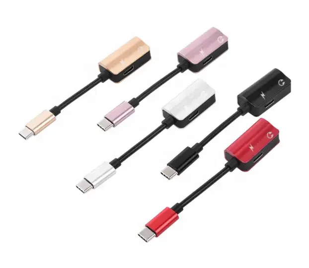 Bộ Chuyển Đổi Âm Thanh Bán Chạy Cáp Chuyển Đổi Tai Nghe Cáp USB C Bộ Chuyển Đổi Giắc Cắm 3.5Mm Type-C 2 Trong 1