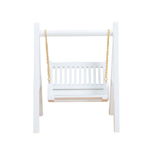 Muebles de casa de muñecas de plástico en miniatura 1:12, juguete DIY para muñecas para jugar, accesorios de tiro con escena de columpio - Product Image 1