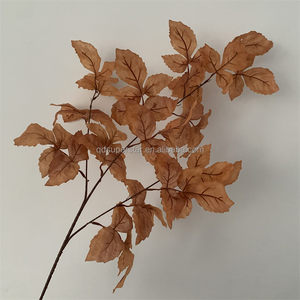 B-504 Foglie Artificiali di Seta Arancioni Grandi ed Economiche all'Ingrosso, Fiori Artificiali per Pareti, Piante per Matrimoni, Foglie Autunnali - Product Image 6