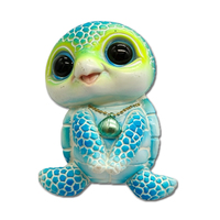 Aimant de réfrigérateur tortue de mer en résine fait main, personnalisé, mignon, style dessin animé, souvenir de plage, vente en gros