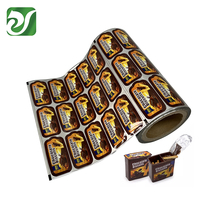 Film de couverture en aluminium pour gobelets, film personnalisé facile à décoller pour gobelets de chocolat et biscuits