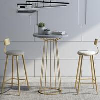 Ensemble table haute et chaises double rondes créatives style café nordique, en fer forgé moderne et simple, pour la maison, l'extérieur, le salon et les restaurants