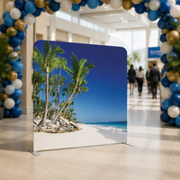 Support d'affichage pliable en aluminium avec toile tendue à motif paysager extérieur pour exposition commerciale et décoration d'intérieur