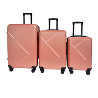 Valise en ABS haut de gamme personnalisable en gros, ensemble de 3 pièces (20, 24, 28 pouces), avec logo personnalisé, bagage approuvé par la TSA pour les voyages aériens, usage quotidien