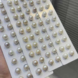 Venta al por mayor SSP blanco Mar del Sur perlas Color Natural 9-13mm forma redonda agua salada perlas sueltas para joyería DIY - Product Image 3