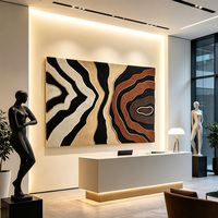 Art mural tissé abstrait texturé 3D fait main en corde de coton naturel de qualité supérieure, directement de l'usine, pour la décoration de villas, hôtels et complexes hôteliers
