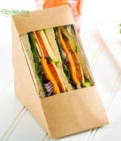 Senang02 nouveau Design livre Club mignon papier emballage gâteau petit déjeuner oeuf goutte Deli Shop boîte à Sandwich personnalisée